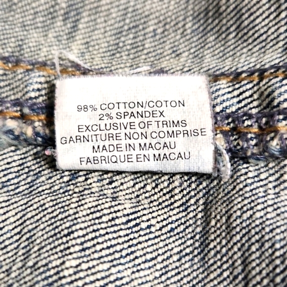 Y2K Silver Jeans Denim Button Up Cropped Fitted Jacket Women's Size Large - Picture 13 of 15